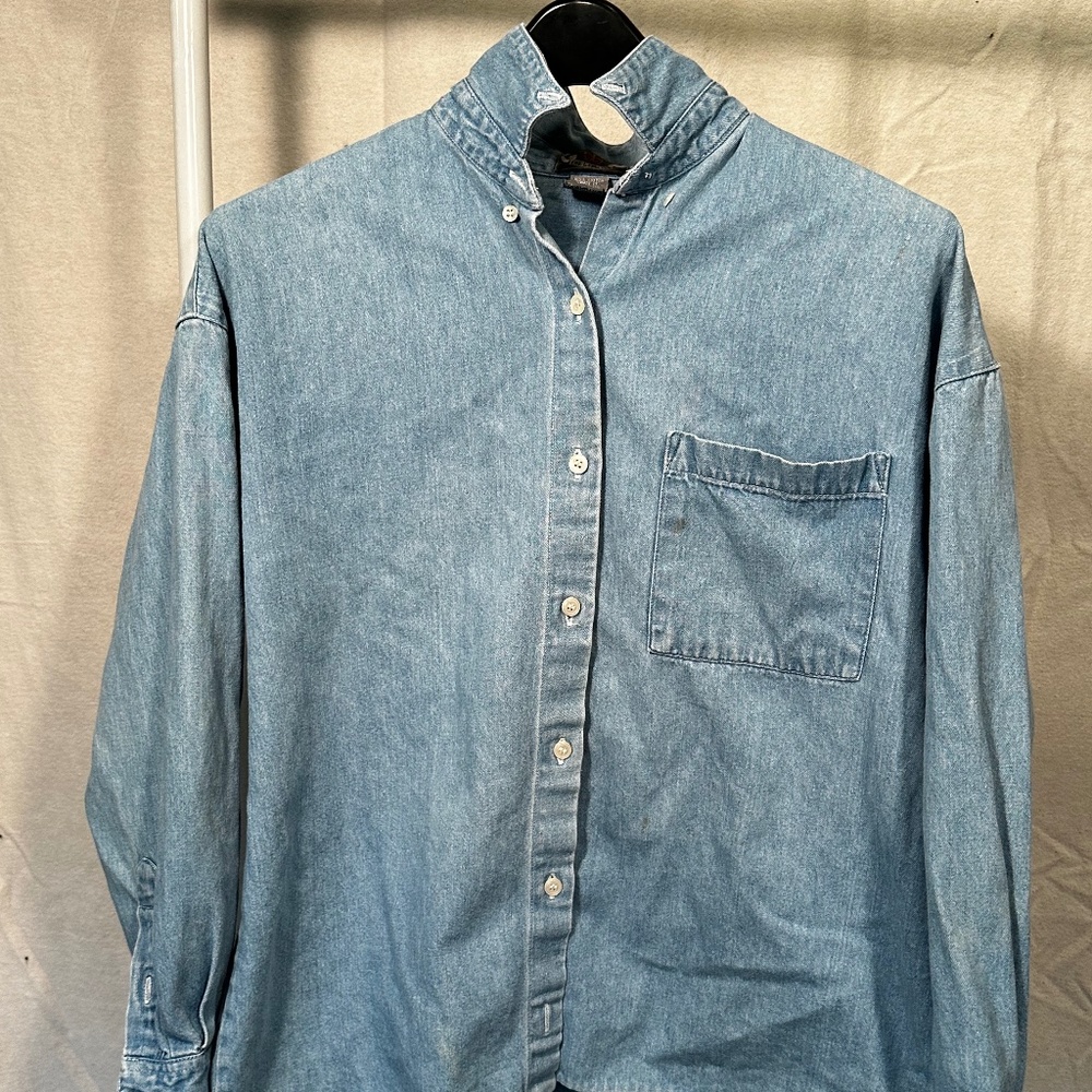 Vintage "The Limited" Women's Jean Button Down Shirt (Petite S)